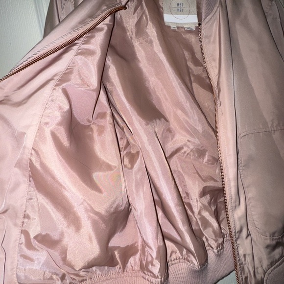 Hei Hei Anthropologie-Pink Bomber Jacket. Size XS VGUC - Picture 4 of 12